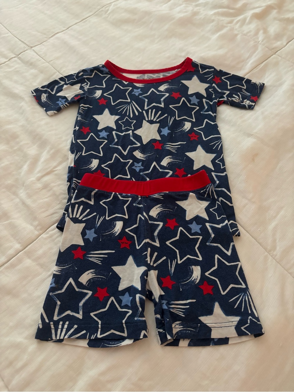 Little Sleepies Star Spangled Navy Shorty Set 3T